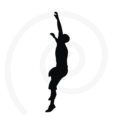 高级登山者剪影插图图片下载