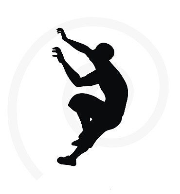 高级登山者剪影插图图片下载