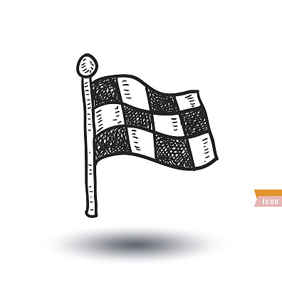 赛车旗，矢量插图。图片下载