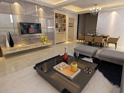 家庭室内3d渲染图片下载