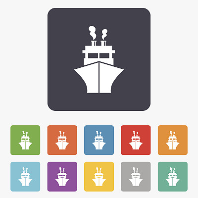 船或船的标志图标。船舶交付的象征图片下载