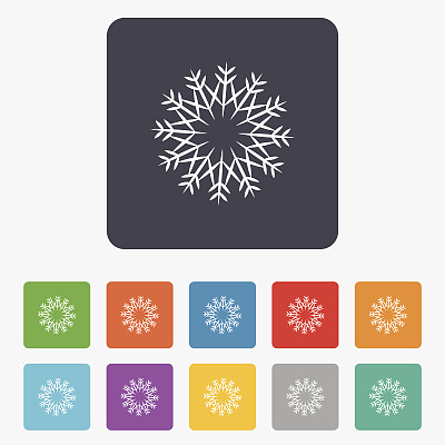 雪花的艺术标志图标。空调。图片下载