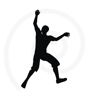 高级登山者剪影插图图片下载