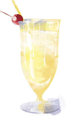 白色背景下的饮料特写镜头图片下载