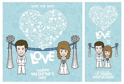 婚礼邀请卡。情人节卡片图片下载