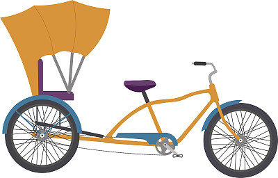 illlustration人力车向量图片下载