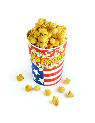 甜的爆米花孤立图片下载