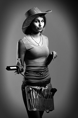 化妆的女孩图片下载