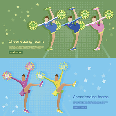 拉拉队的旗帜女孩拉拉队图片下载