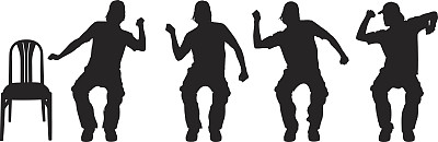 一个人的矢量剪影。图片下载