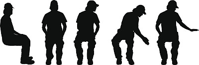 一个人的矢量剪影。图片下载