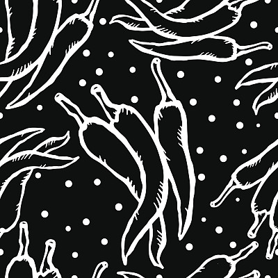 与红辣椒无缝图案图片下载