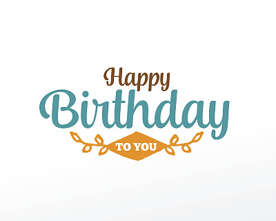 生日快乐排版。矢量设计图片下载