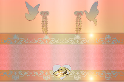 婚礼邀请函模板。图片下载