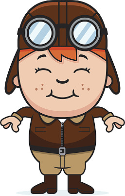 微笑的卡通飞行员图片下载