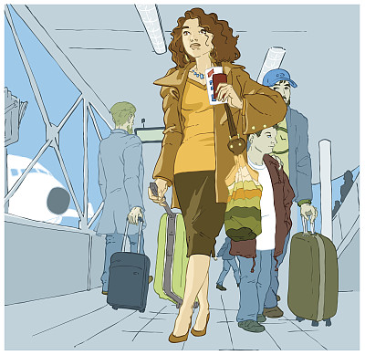 背着行李的女人图片下载