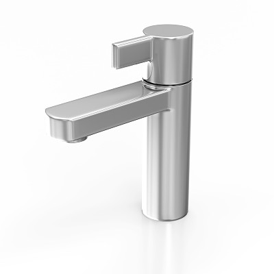 现代水龙头隔离在白色背景图片下载