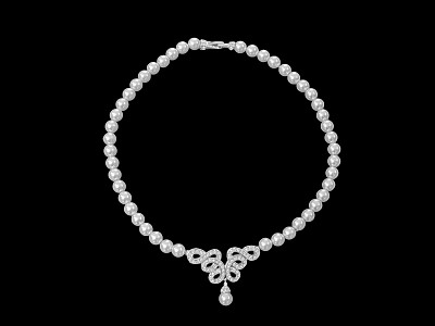 珍珠首饰项链孤立图片下载