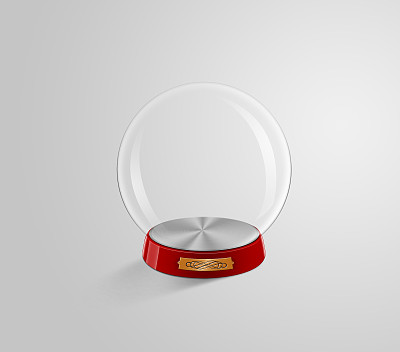 红色的雪花玻璃球图片下载