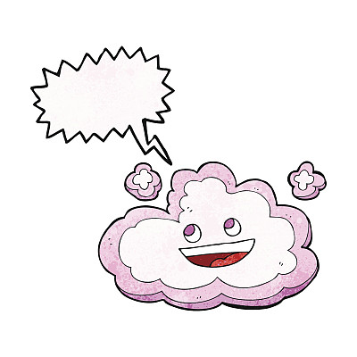 卡通装饰云与语音泡泡图片下载