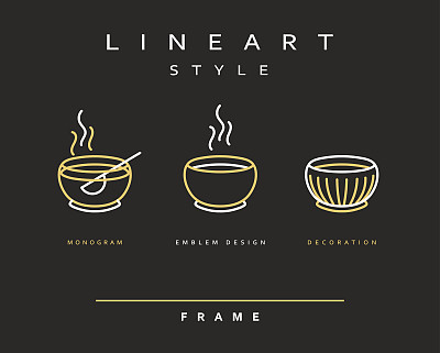 图标碗的食物。设计菜单餐厅和酒吧图片下载