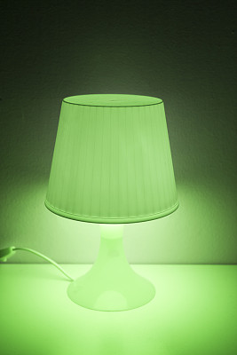 桌上有盏绿色的灯图片下载