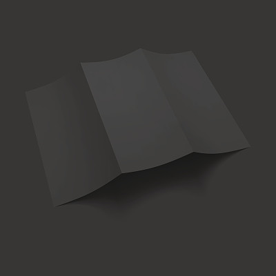 空白三层纸小册子模型图片下载