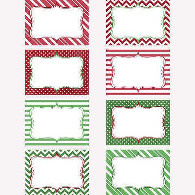 圣诞印刷标签集。标签，废品预订，卡片制作，邀请。图片下载