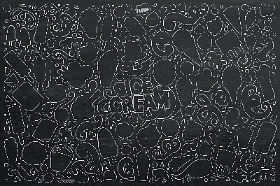 线条艺术卡通雪糕的对象图片下载