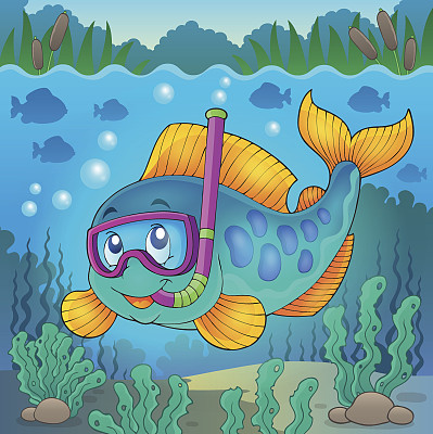 鱼浮潜潜水员主题图片4图片下载