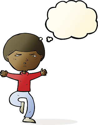 卡通人物与思想泡沫图片下载