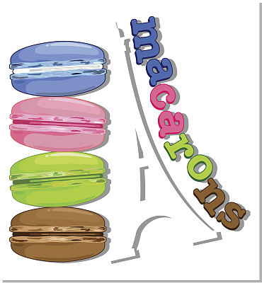 法国的杏仁饼干向量图片下载