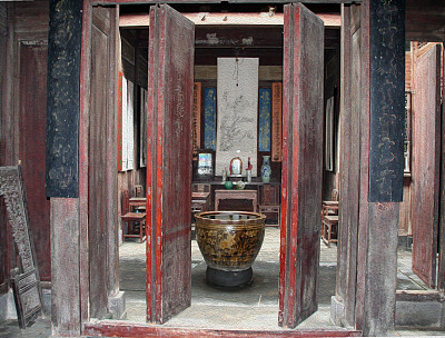 传统中式室内，安徽，中国，油画风格图片下载