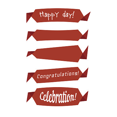 收集复古彩带横幅图片下载