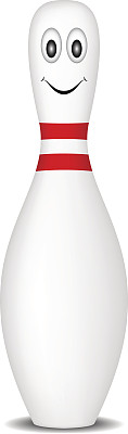 带笑脸的保龄球瓶图片下载