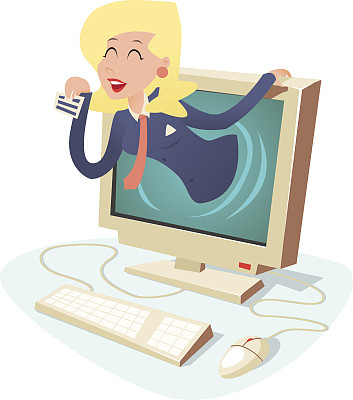 在监控中心有电话卡的快乐女人支持互联网图片下载