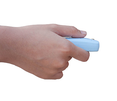 自动远程键按下手指隔离背景。图片下载