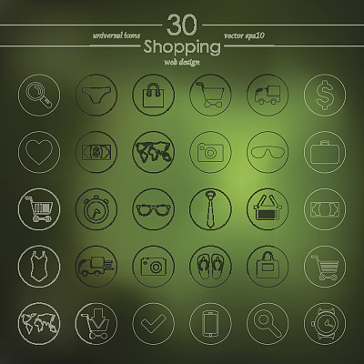 一套购物图标图片下载