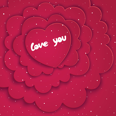 云中的心图片下载