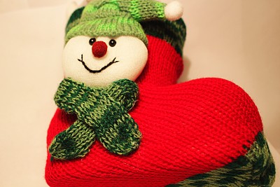 针织圣诞靴图片下载