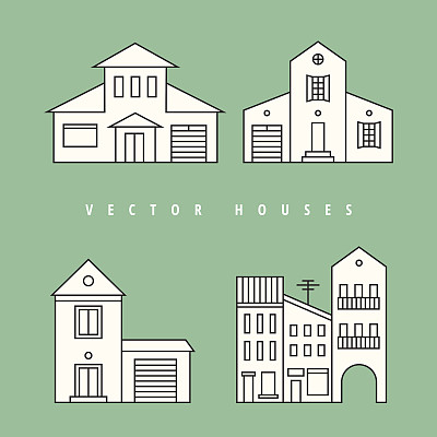 房屋。设计中的孤立元素素材图片