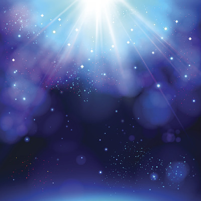 闪耀的蓝色节日星爆背景图片下载