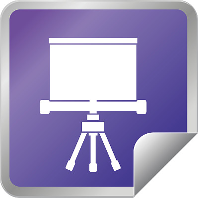 投影仪屏幕上的贴纸图标图片下载