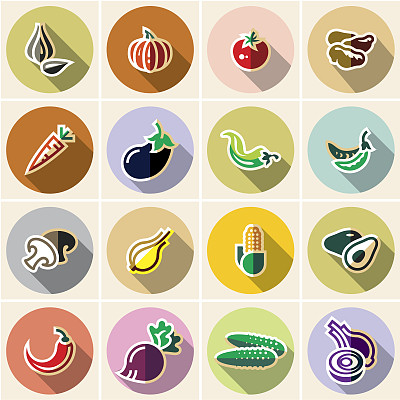 蔬菜平型标签图片下载