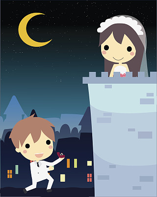 穿着婚纱的男人向他的爱人求婚图片下载