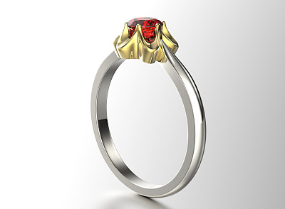 金戒指配钻石。情人节图片下载