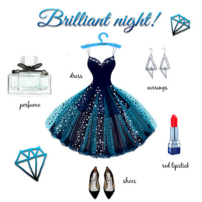 服装手绘插图图片下载