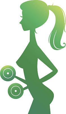 美丽合体的女人剪影孤立在白色图片下载