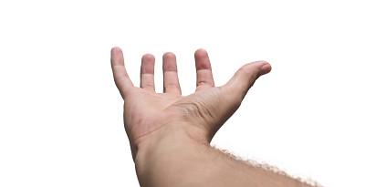 右手抓孤立图片下载