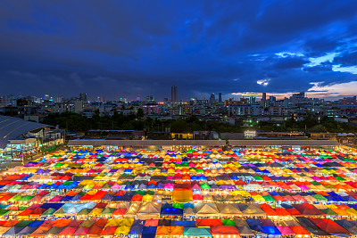 从上面看曼谷夜市图片下载